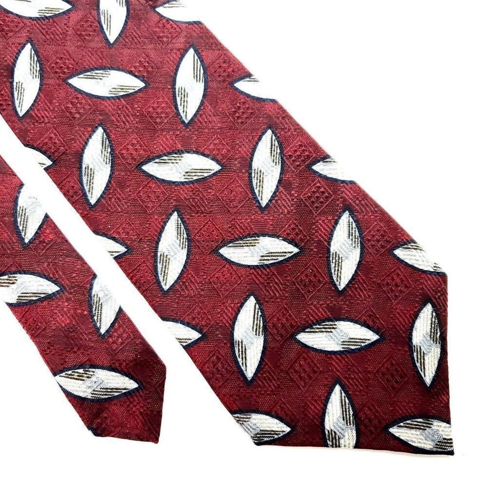 Ferrell Reed Nordstrom‎ Silk Tie Woven Red Long USA Handmade
